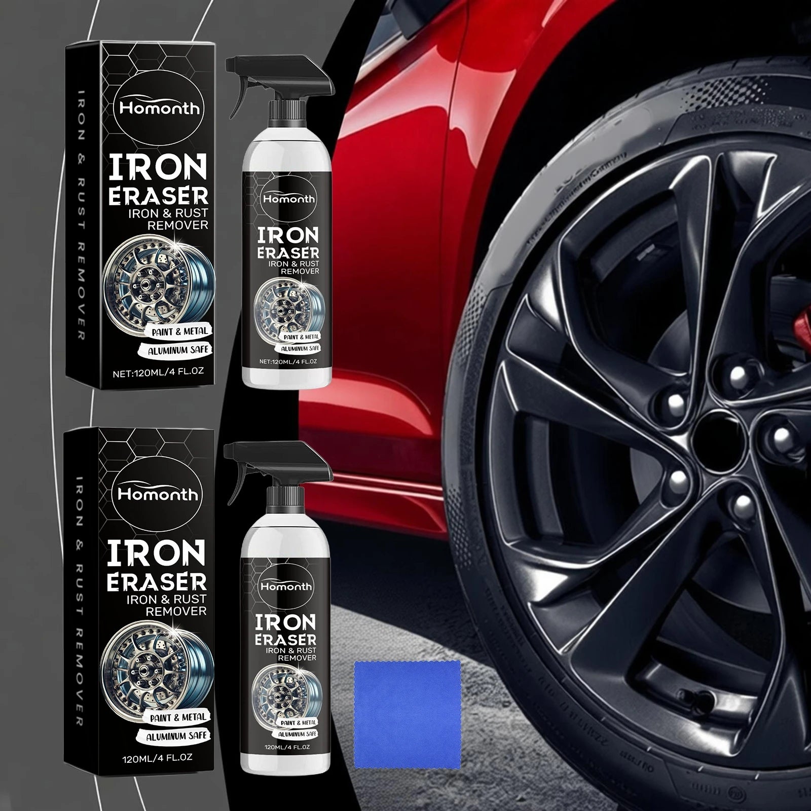 Homonth Multi-Purpose Rust Remover Spray Strong Elimination Of Rust And Iron Buildup Multi Stain Dissolving Car Cleaning Spray Oasis Select