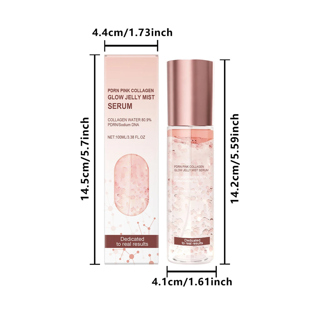 Jelly Mist Serum Brightening Firming Hydrating Face Spray Smoothing Facial Hyaluronic Acid Collagen Moisturizing Skincare Set Oasis Select Pink Collagen