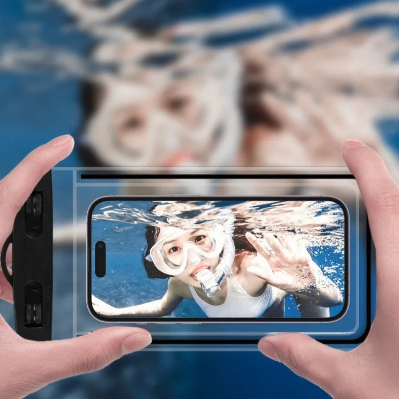 PVC Transparent Waterproof Phone Pouch Luminous Touchscreen Dry Bag with Seal Lock for Swimming Diving Hot Spring Rafting Oasis Select