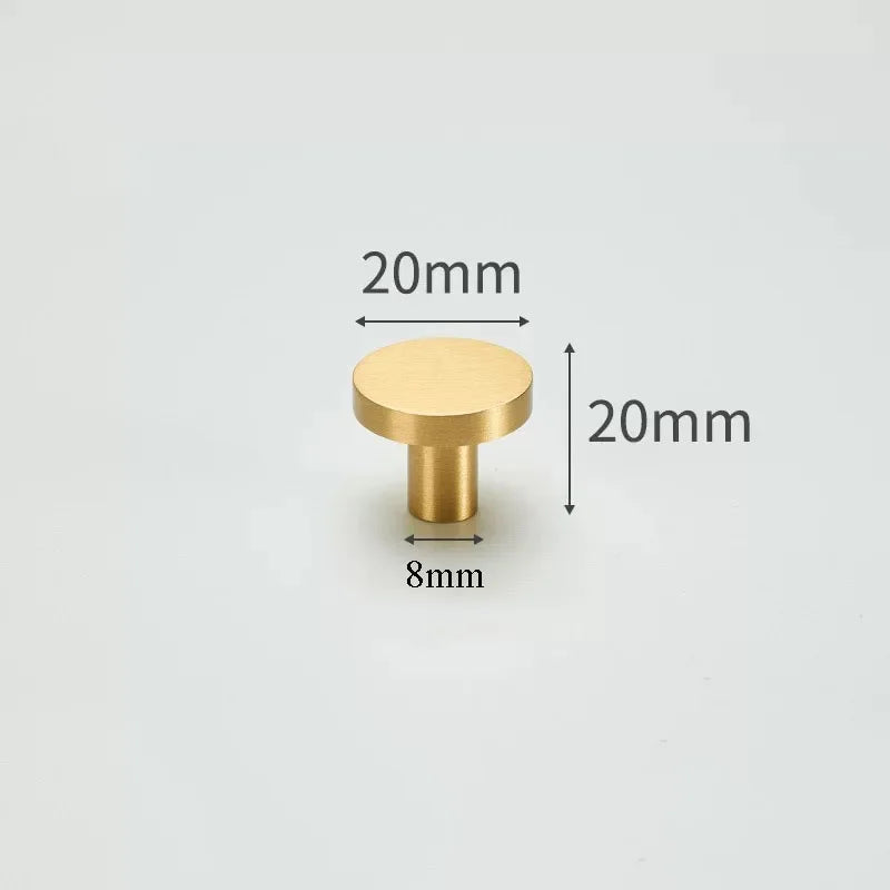Modern Simple Solid Brass Cabinet Knobs Furniture Wardrobe Handle Kitchen Copper Pulls Doorknob Oasis Select 10