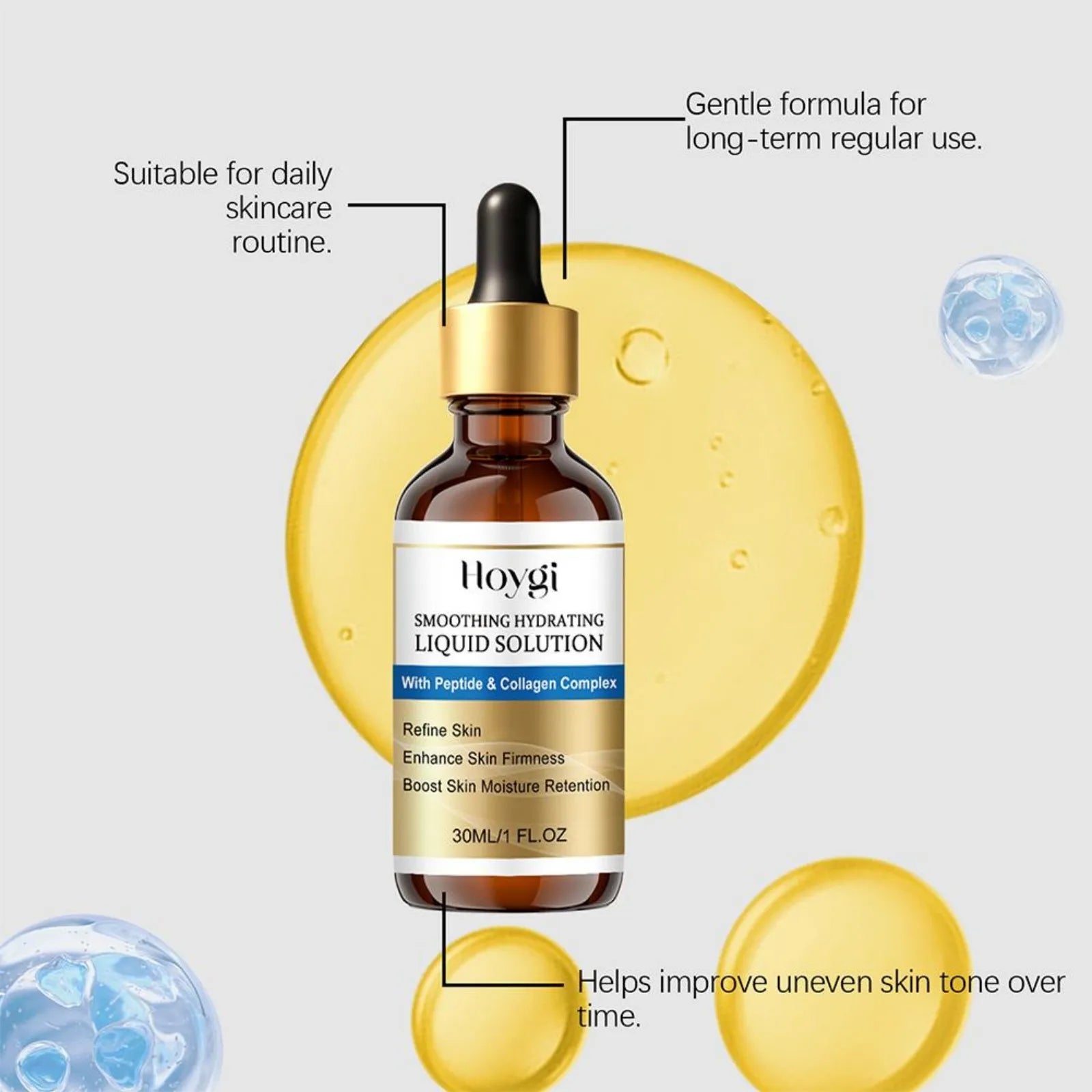 30ml Peptide Collagen Serum Face Lifting Firming Reduce Fine Lines Deep Moisturizing Smoothing Hydrating Essence Skin Care Oasis Select