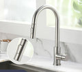 Kitchen Faucet Brushed Nickel Color Surface Hot and Cold Water Faucet Kitchen Sink Faucet Pull-out Kitchen Faucet Single Hole Oasis Select BrushedA