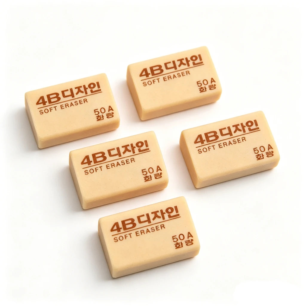 1-10PCS 4B Pencils Eraser Student Office School Stationery Writing Art Drawing Rubber Wrong Questions Correction Eraser Oasis Select 5PCS