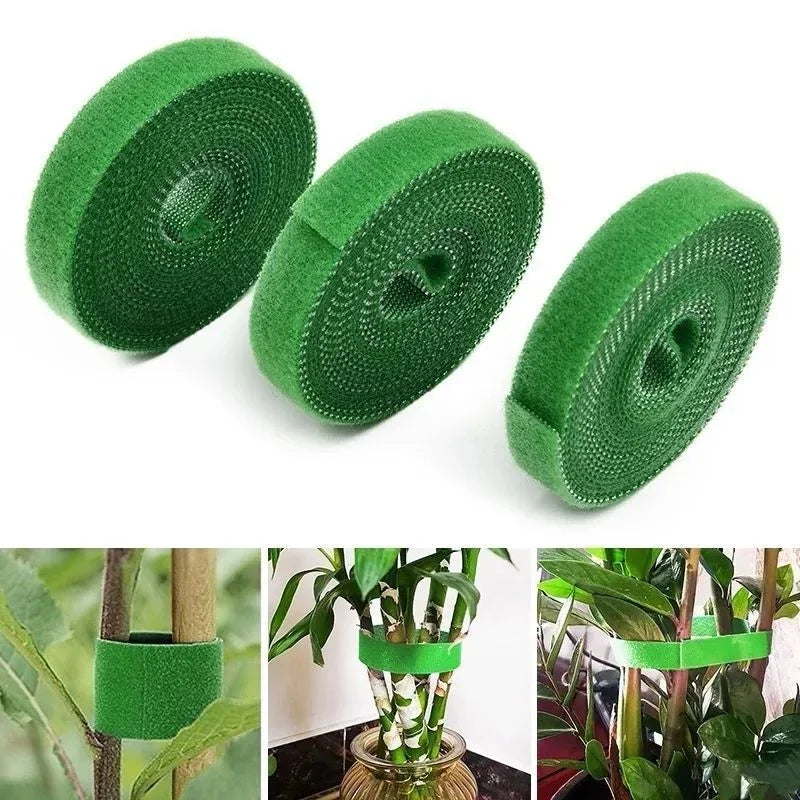 Green Garden Twine Plant Ties Nylon Plant Bandage Garden Hook Loop Bamboo Cane Wrap Support Garden Accessories Oasis Select