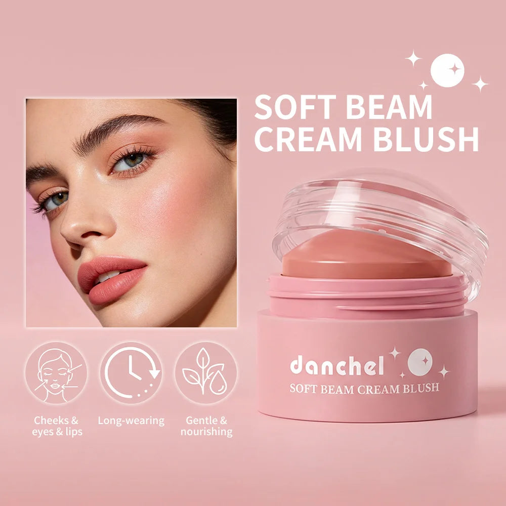 6 Colors Waterproof Blush Cream Long-Lasting Nourishing Lightweight Natural Finish Semi-matte Blusher Multi-Use Makeup for Women Oasis Select