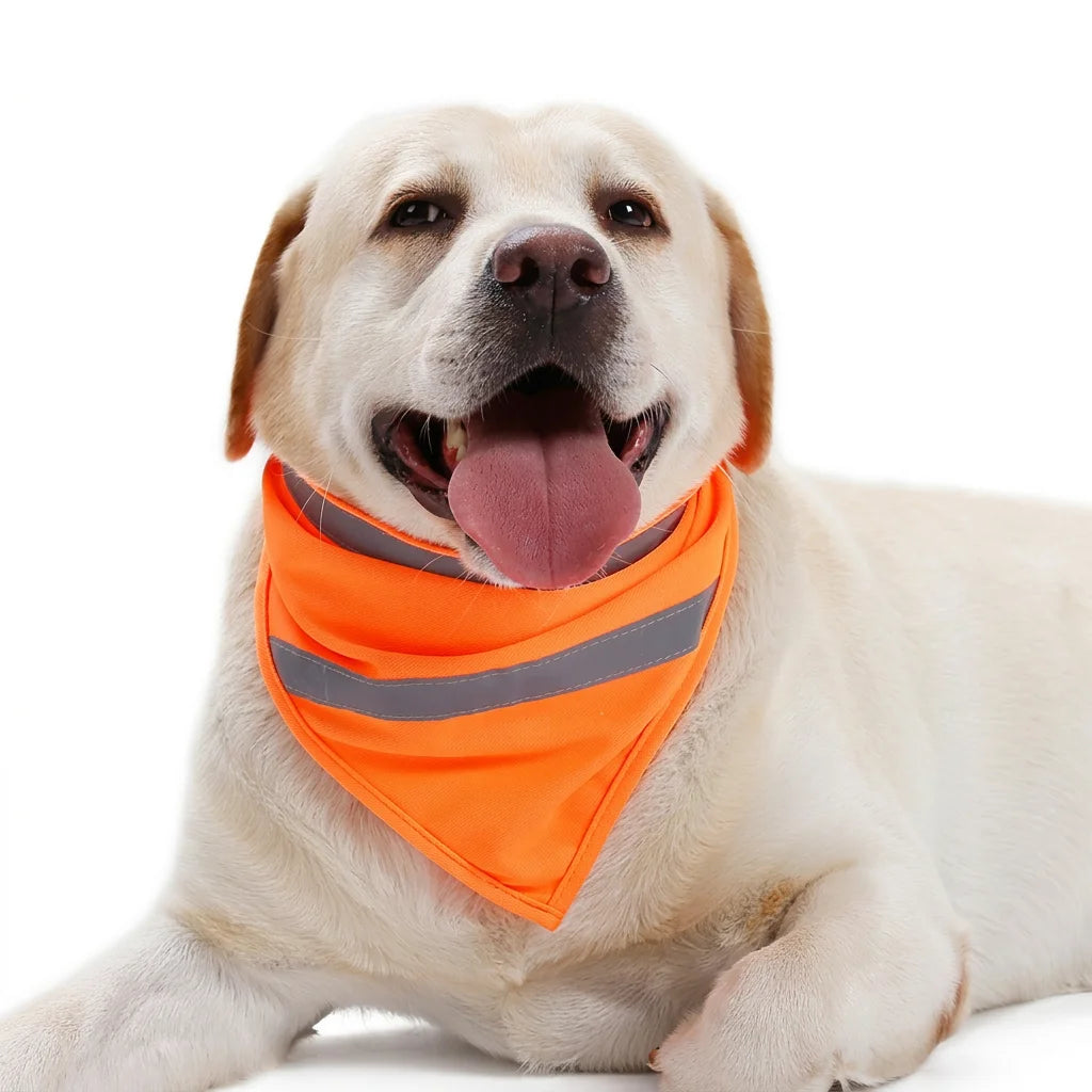Dog Reflective Bandanas Pet Triangular Towel Scarf Bright Color Polyester Bib Oasis Select