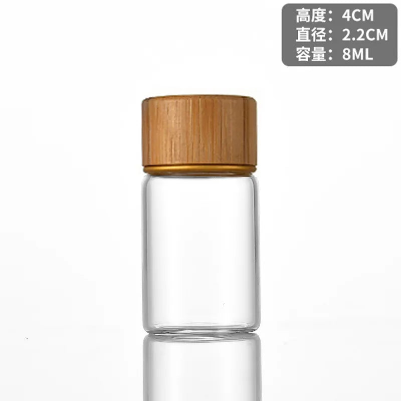 Mini Small Glass Bottles with Cork Stopper Jars Tiny Wedding Vials Message Favor Containers DIY Wishing Bottle Party Gifts Oasis Select transparent 2-8ml