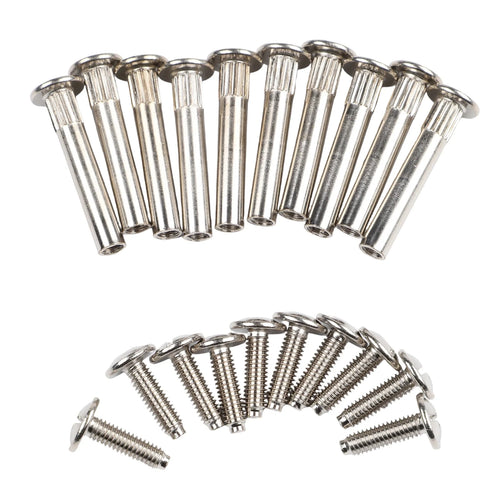 10Pcs M5 M8 Splint Nut Male-Female Snap Rivet Butt Screw Nut Kitchen Furniture Cabinet Childrens Bed Connectors Bolt Oasis Select M5