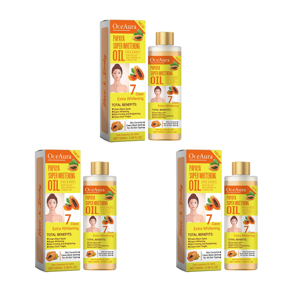 Papaya Whitening Body Oil Nourishing Brightening Skin Care Relaxing Muscle Smoothing Moisturizing Body Massage Skin Papaya Oil Oasis Select 3pcs