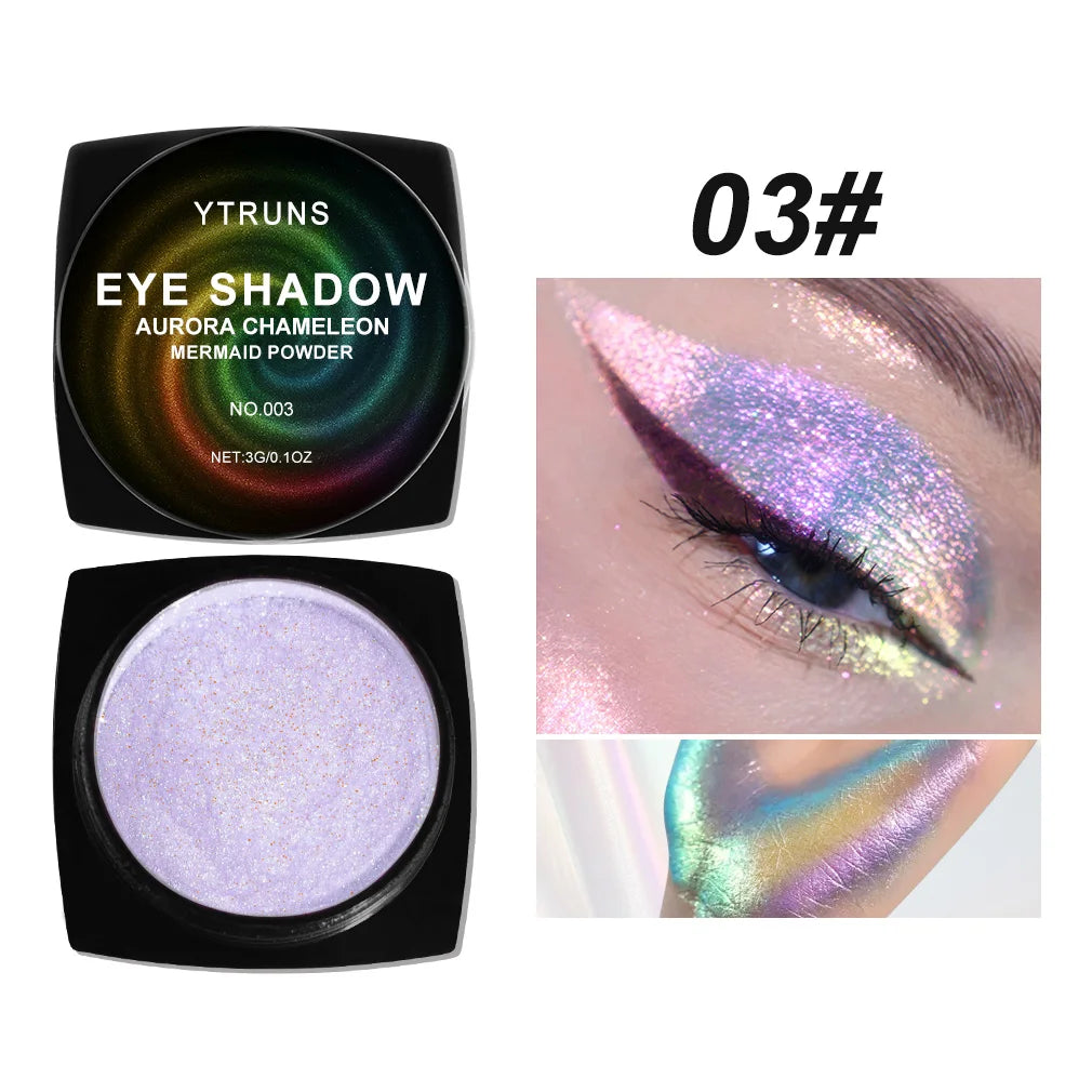Chameleon Multichrome Eyeshadow – Color-Shifting Pressed Pigment