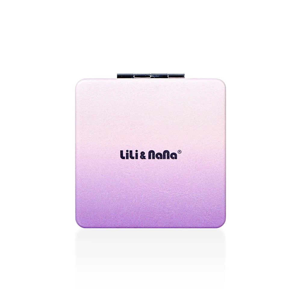 Square Folding Pocket Mirror – Gradient PU Leather, Dual-Sided Folding Makeup Mirror Oasis Select GX-026-purple-02