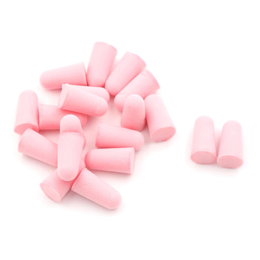 20pcs Universal Ultra Soft Foam Earplug Noise Cancelling Rebound Ear Plugs For Sleeping Snoring Work Loud Sound Reduction Oasis Select 0 Pink