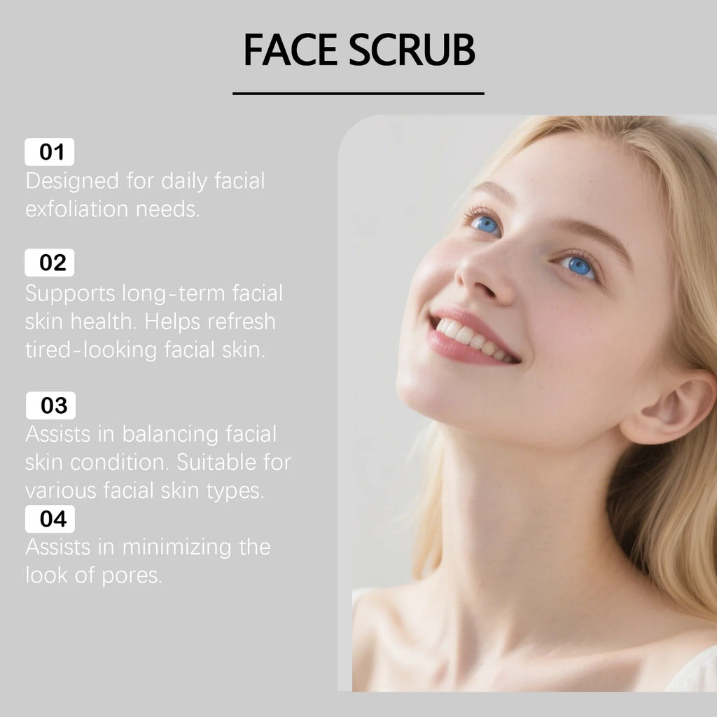 OCEAURA Facial Scrub Exfoliate Remove Blackheads Shrink Pore Improve Roughness Brighten Skin Oil Control Facial Moisturize Cream Oasis Select