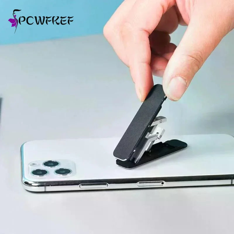 Mini Foldable Aluminum Phone Stand | Adjustable Desk Mount