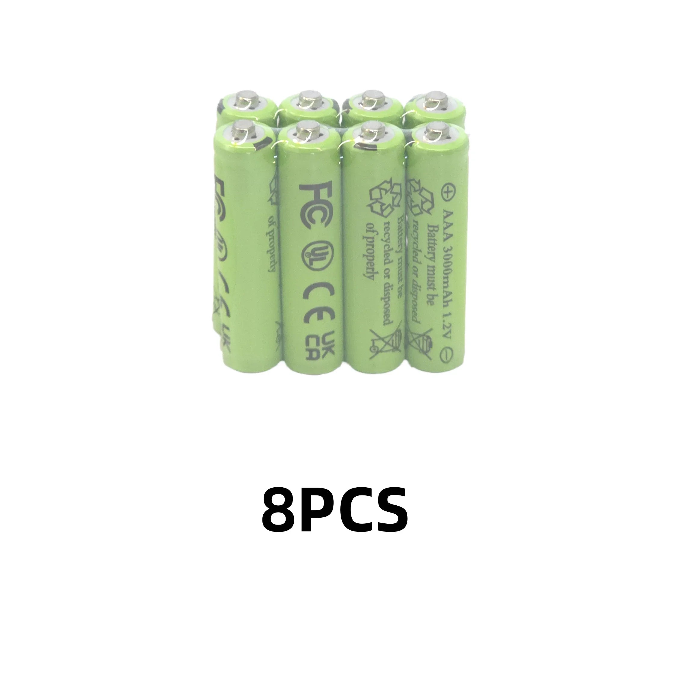 3A Fast Charging AAA Ni-MH Rechargeable Battery 3000mAh 1.2V for Flashlights, Solar Lights, Remote Controls (Free Shipping) Oasis Select 8pcs