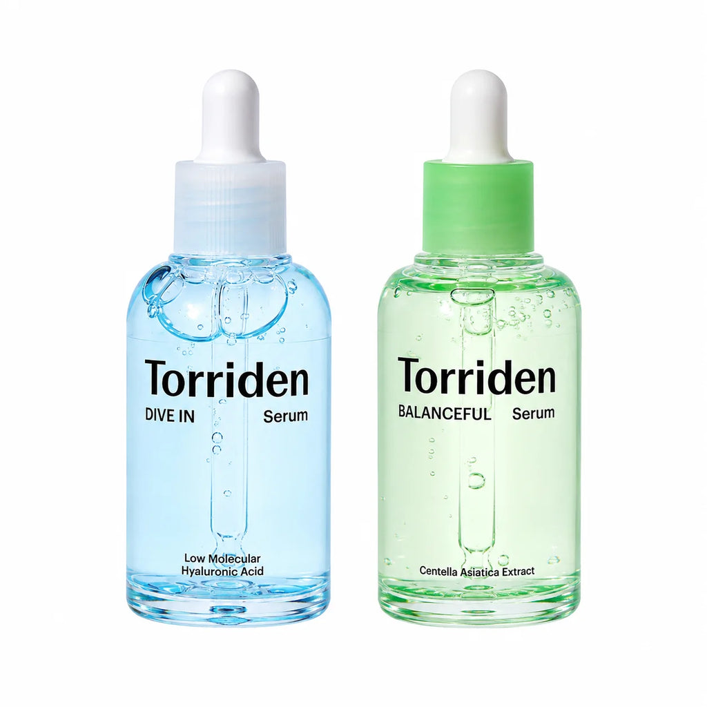Torriden DIVE‑IN Low‑Molecular Hyaluronic Acid Serum 50ml,Lightweight,Long‑Lasting Moisture,Korean Skincare for Hydrating Makeup Oasis Select Bule and green