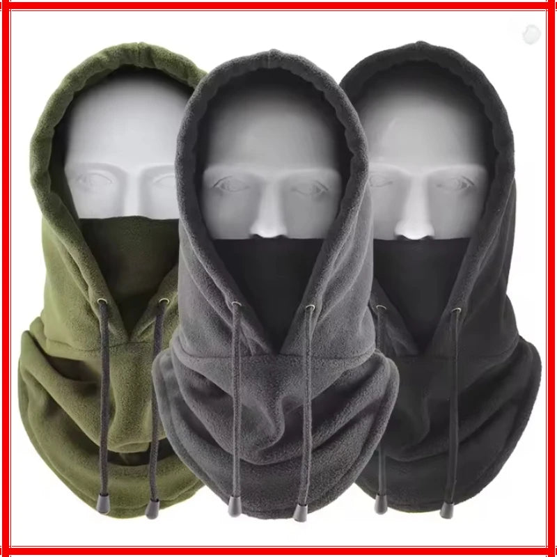 Warm Fleece Balaclava for Men Women Winter Face Mask Neck Warmer Hooded Cap Windproof Thermal Head Cover Beanies Bandana Oasis Select