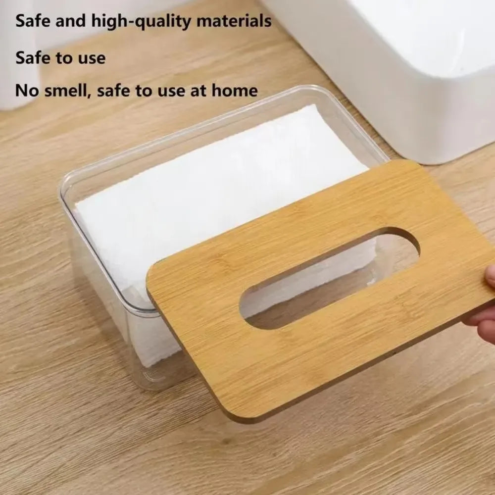 Simple Rectangular Clear Tissue Box Square Paper Box Living Table Tissue Box Paper Storage Tools Tissue Holder Oasis Select