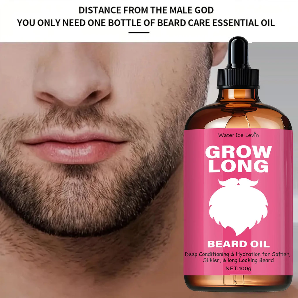 Levin Beard Oil: The Ultimate Blend for Growth & Shine. Deeply Moisturizes for a Softer, Silkier, and Manageable Beard Oasis Select