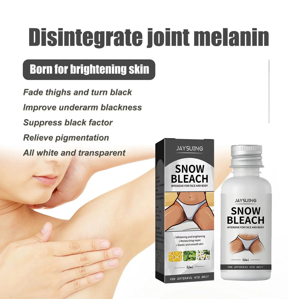 Body Whitening Bleach Cream Brighten Underarm Elbow Knees Joint Removal Intimate Parts Dark Spots Melanin Snow Bleach Cream 30ml Oasis Select