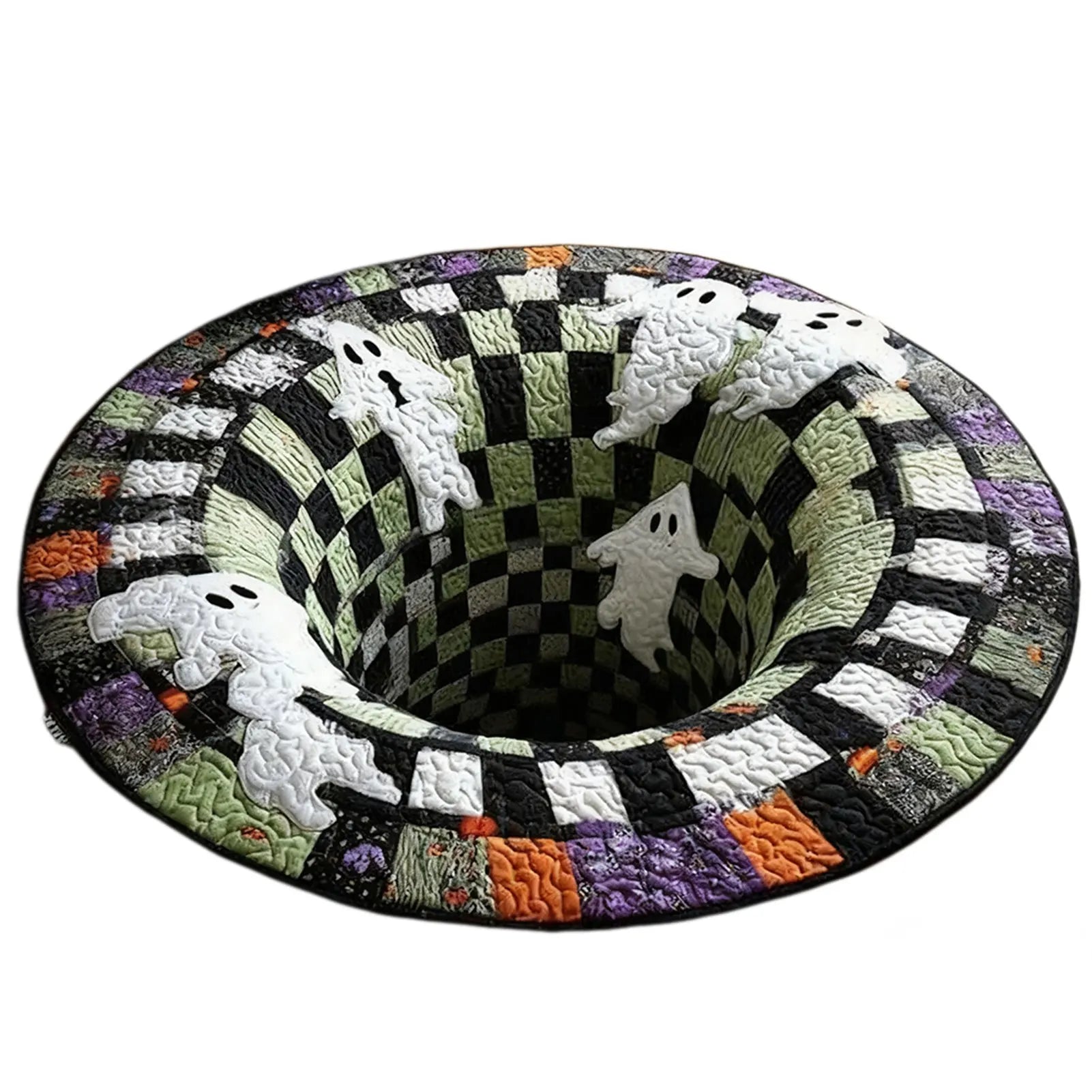 Halloween Optical Illusion Vortex Rug | Non-Slip Door Mat