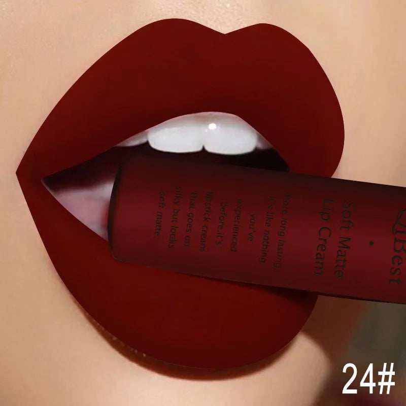 QIBEST Matte Liquid Lipstick – Waterproof Velvet Lip Tint