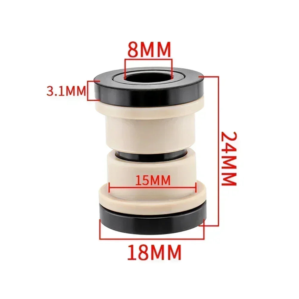 MTB Rear Shock Bushing Suspension Absorber Sleeve DU Bush ID 8mm OD 12mm 22-68mm Mountain Bike Accessories Spare Parts Oasis Select 24mm