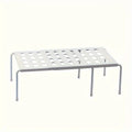 Non-adjustable plastic shoe rack, multi-layer storage organizer, space-saving sports shoes, slippers, family dormitory wardrobe, Oasis Select White
