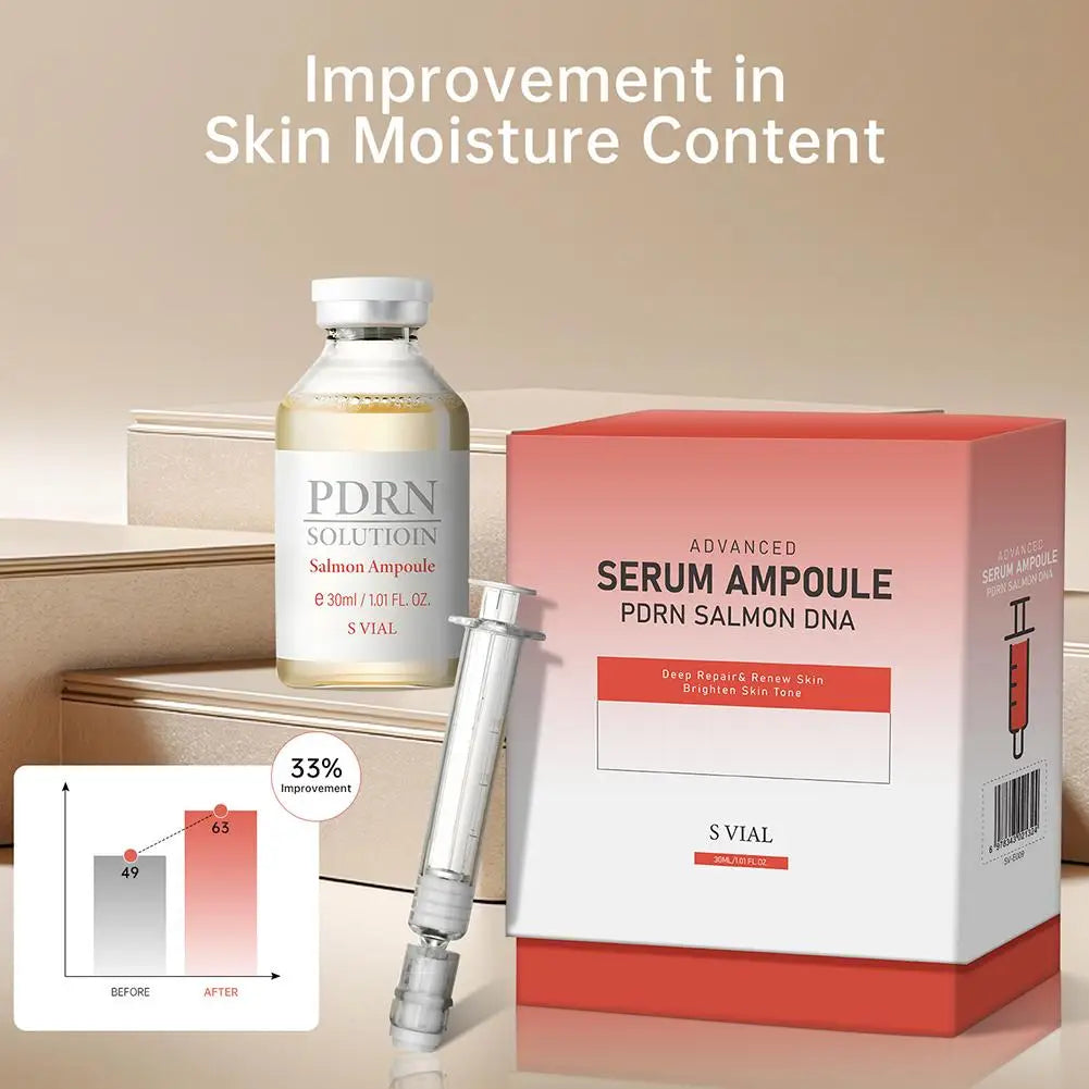 Korean S VIAL Advanced Serum Ampoule - PDRN Salmon DNA, Natural Stem Cell Complex, Deep Repair & Renew Skin, Brighten, Anti-Age Oasis Select