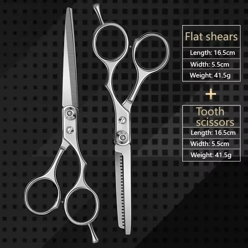 Professional Hairdressing Haircut Scissors 6 Inch Barber Shop Hairdresser's Cutting Thinning Tools High Quality Salon Set Oasis Select 2 PCS
