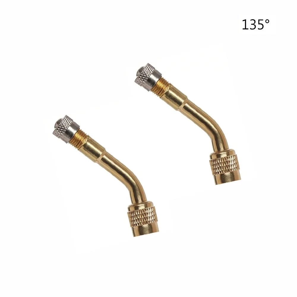 2 Pcs Motorcycle 45 90 135 Degree Angle Bent Valve Adaptor Tyre Tube Valve Extension Adapter for Truck Car Moto Bike Oasis Select Gold-135 2pcs