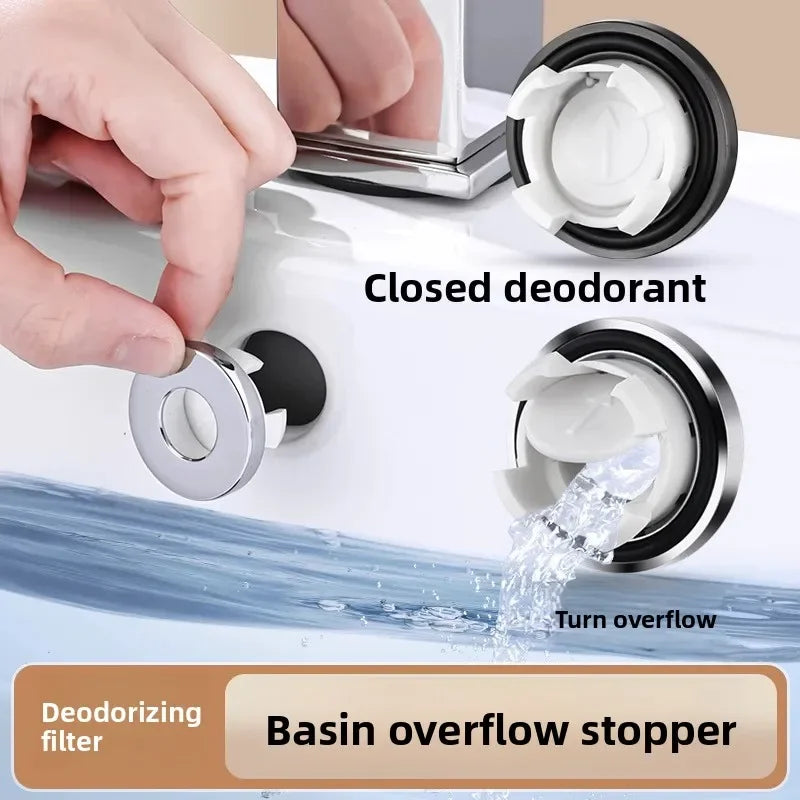 1-30PCS Brass Sink Drain Stopper Ceramic Art Basin Overflow Hole Plug Decorative Cover for Bathroom Sink Shower Accessories Oasis Select