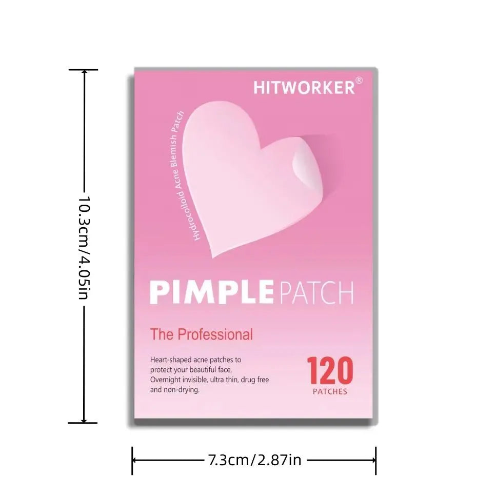 120 pieces of pink heart-shaped acne patch, suitable for both men and women, suitable for all skin types Oasis Select