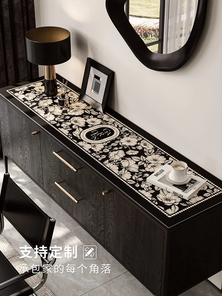 Light Luxury Side Cabinet Table Mat Oil-proof Waterproof Washless TV Cabinet Shoe Cabinet Countertop Protective Mat Cover Oasis Select