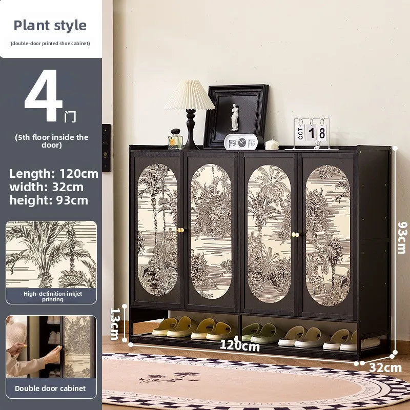 Shoe cabinet, multi-layer indoor corridor outside the door of the home, simple storage cabinet, dustproof, new storage cabinet Oasis Select Four doors and 7