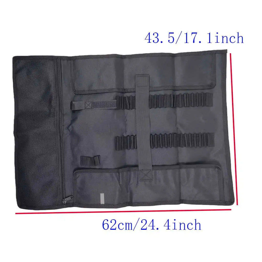 Heavy-Duty Portable Camping Gear Roll Organizer Tent Stake Peg Guylines Carry Bag with Hammer Sleeve Ground Nail Storage Bag Oasis Select