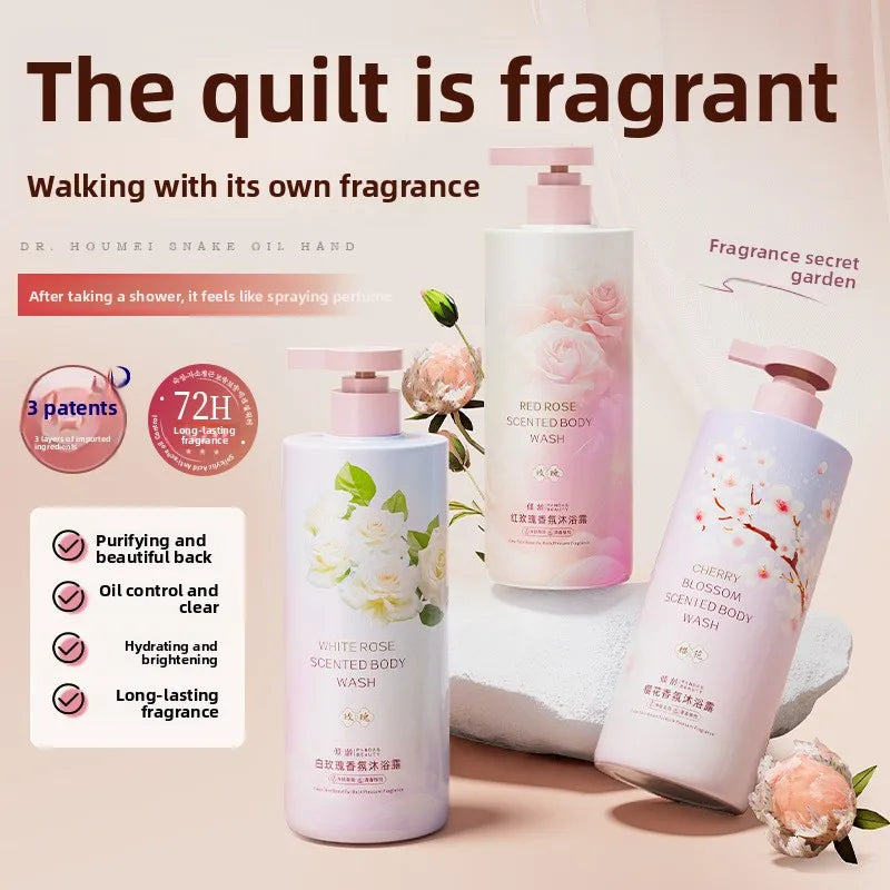 Floral Body Wash 800ml – Rose & Cherry Blossom Shower Gel Floral Shower Gel Oasis Select