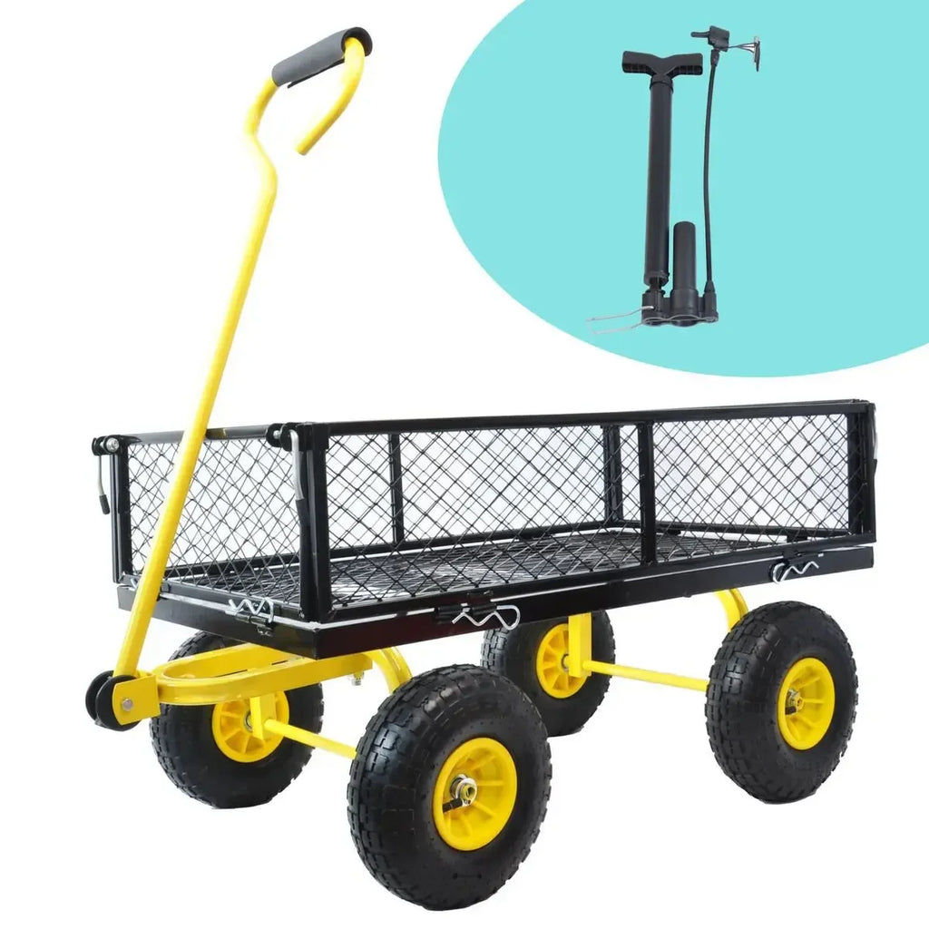 Tool cart, trolley, flatbed truck, trailer, slot car, foldable network car, side gear removable grid pull cart Oasis Select