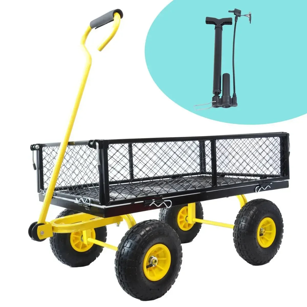 Tool cart, trolley, flatbed truck, trailer, slot car, foldable network car, side gear removable grid pull cart Oasis Select
