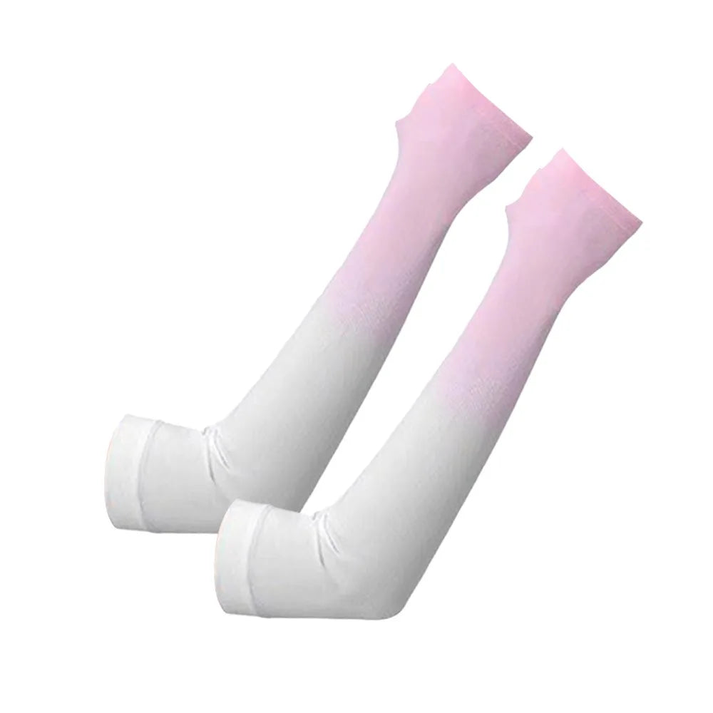 1pair Portable UPF 50+ Arm Covers Breathable UV Protection Cooling Arm Sleeves Elastic Compression Sleeve Summer Oasis Select 3