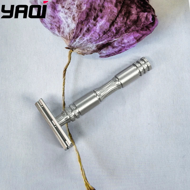 Yaqi Ghost Safety Razor – 316 Stainless Steel Smooth Shave