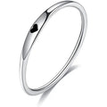 925 Sterling Silver Carved Heart Stackable Promise Ring | Sizes 6–10 Sterling Silver Ring Oasis Select Silvery 5