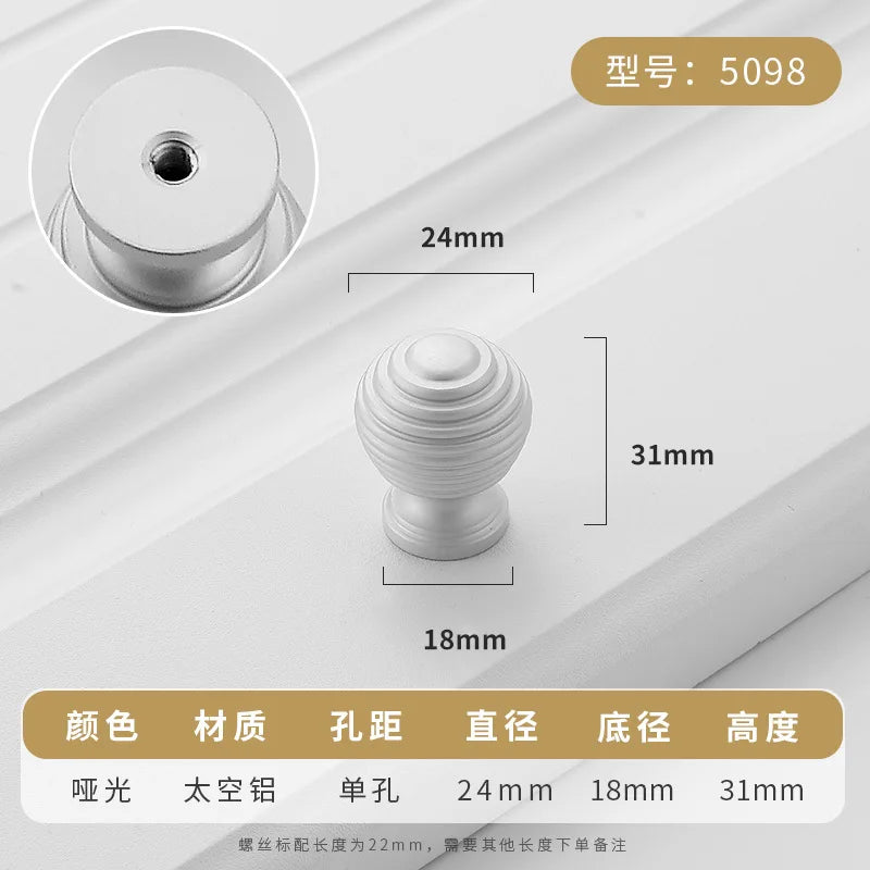 Aluminium Alloy Black Cabinet Knobs Kitchen Cabinet Handles Drawer Pulls Furniture Handle Hardware Oasis Select mat5098-single hole