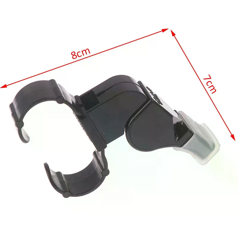 Black Plastic Pealess Finger Grip Sports Skate/Football Referee Mouth Whistle Oasis Select