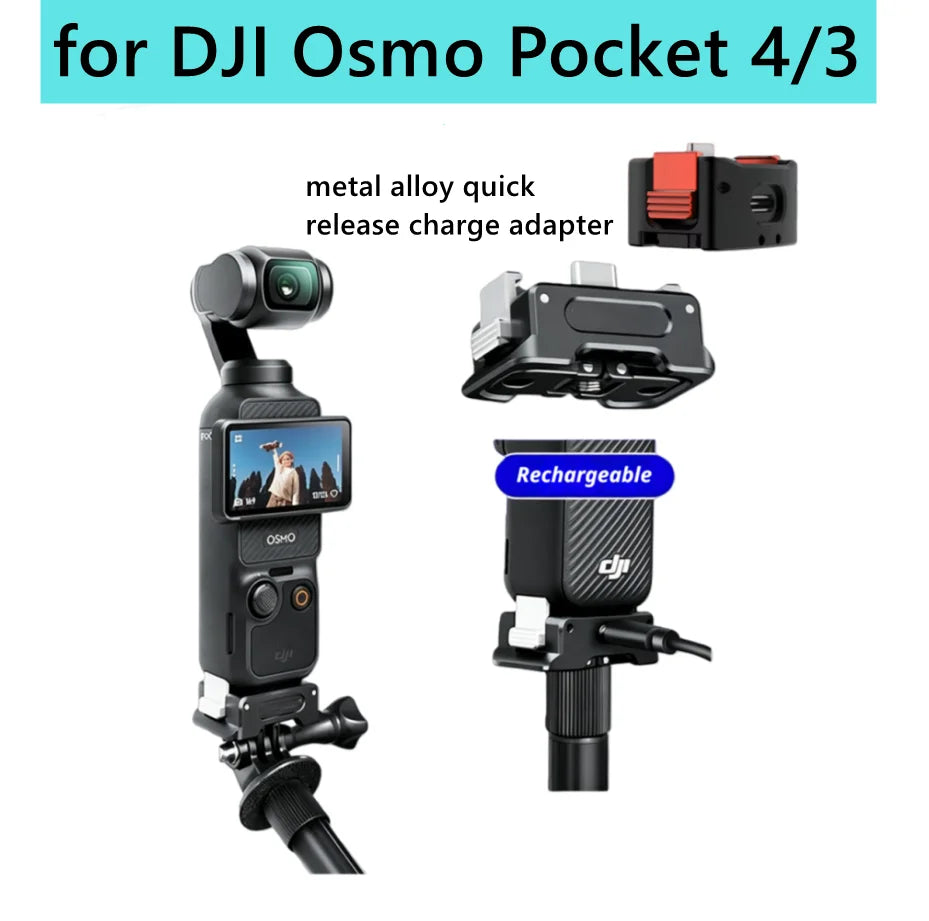 Aluminum Charging Base for DJI Osmo Pocket 3/4 | Type-C Dock