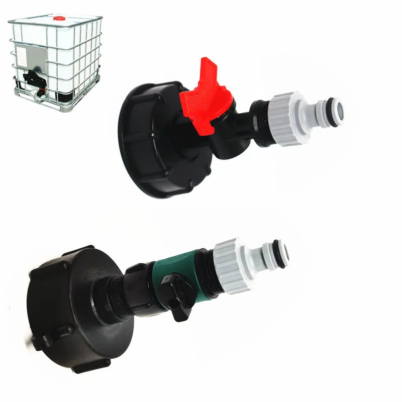 Stainless Steel IBC Tank Adapter S60x6 Coarse Thread to 1/2' & 3/4' Male And Female Spout for Water Storage Containers Oasis Select