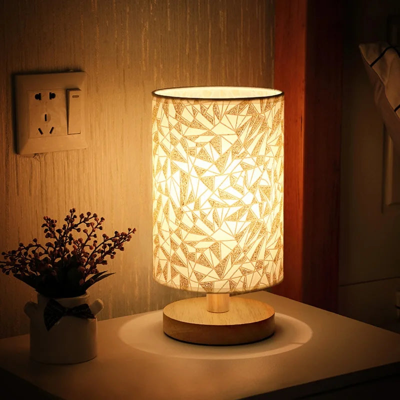 Linen Table Lamp USB Powered Modern Nordic Table Lamp Night Light Bedside Lamp For Bedroom Living Room Decoration Oasis Select