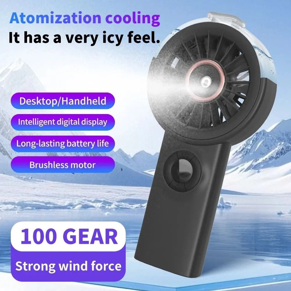 Portable Cooling Spray Fan Durable Low Noise Mini Cooling Fans Rechargeable Water Cooling Small Personal Cooling Fans Outdoor Oasis Select