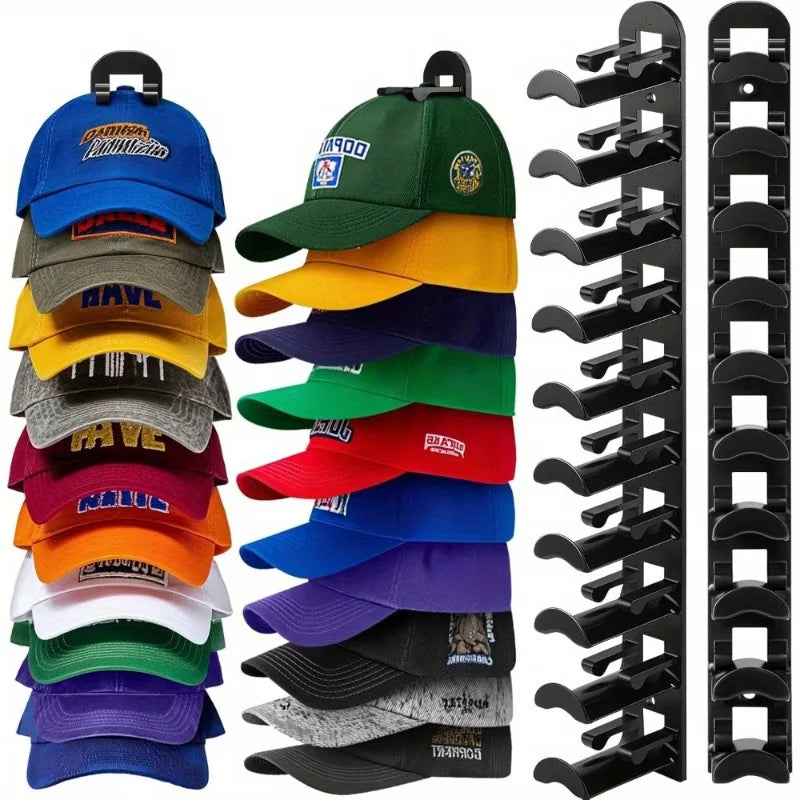 Heavy Duty Cap Organizer, Vertical Hat Rack Holds 20+ Caps,Space Saving Plastic Holder with No Tools Assembly for Bedroom,Closet Oasis Select