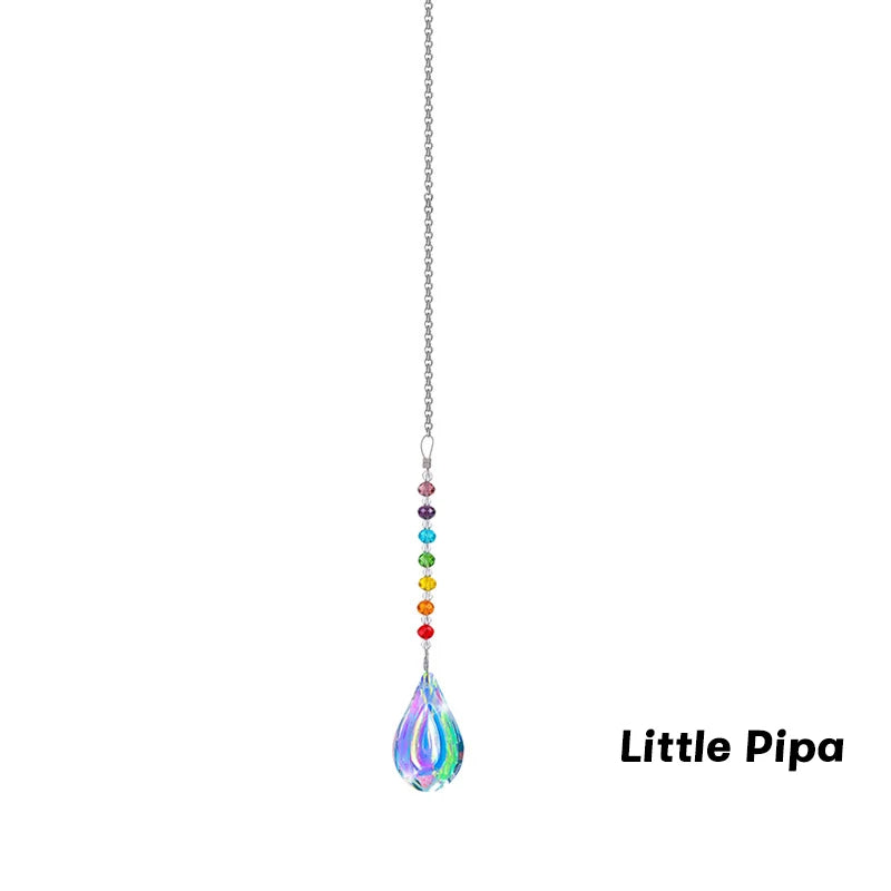 Mesmerizing Colored Crystal Rainbow Maker Prism with Hanging Chain Oasis Select A6